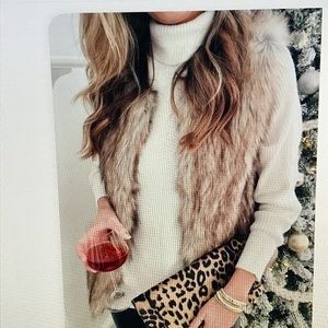 Boho Chic Faux Fur Vest by Lauren Jane